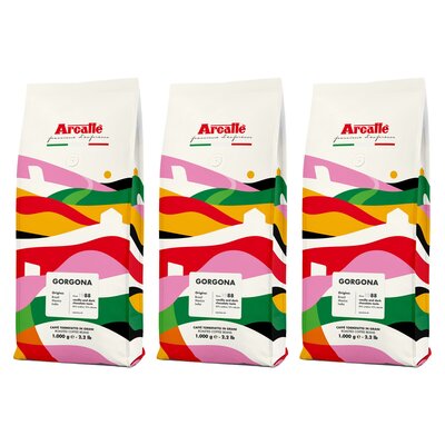 Kawa ziarnista ARCAFFE Gorgona 3 x 1 kg
