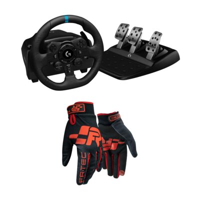 Kierownica LOGITECH G923 PC/PS4 + Rękawice do simracingu FR-TEC Pro