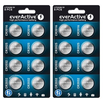 Baterie CR2032 CR2025 CR2016 EVERACTIVE High Performance Battery (16 szt.)