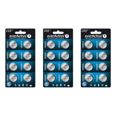 Baterie CR2032 CR2025 CR2016 EVERACTIVE High Performance Battery (24 szt.)