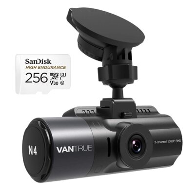 Wideorejestrator VANTRUE N4 3 Channel + Karta pamięci SANDISK MicroSDXC 256GB