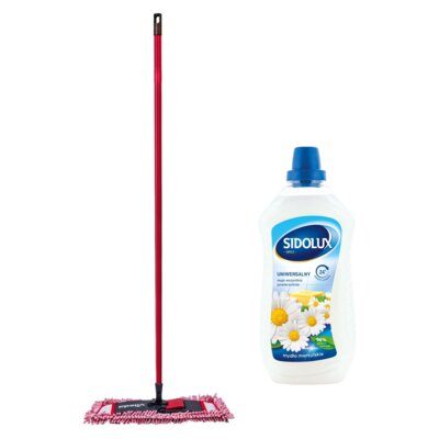 Mop płaski VILEDA 140992 Chenille + Płyn do mycia podłóg SIDOLUX Mydło Marsylskie 1000 ml