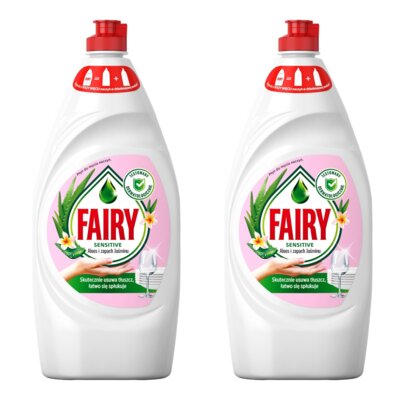 Płyn do mycia naczyń FAIRY Sensitive Aloes & Jaśmin 2 x 900 ml