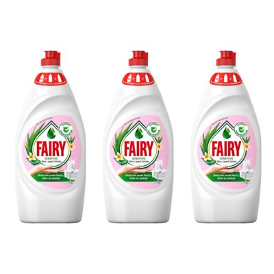 Płyn do mycia naczyń FAIRY Sensitive Aloes & Jaśmin 3 x 900 ml