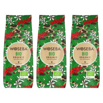 Kawa ziarnista WOSEBA Bio Organic Arabica 3 x 0.5 kg