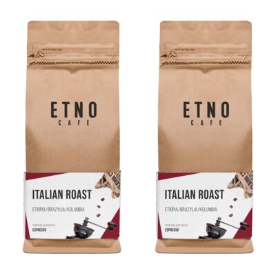 Kawa ziarnista ETNO CAFE Italian Roast Arabica 2 x 1 kg