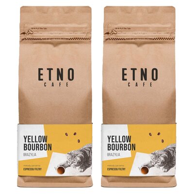 Kawa ziarnista ETNO CAFE Yellow Bourbon Arabica 2 x 1 kg