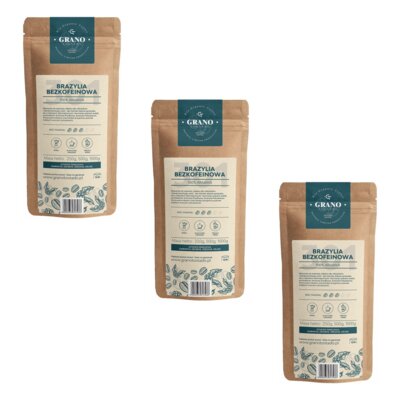 Kawa mielona GRANO TOSTADO Brazylia Bezkofeinowa Arabica 3 x 0.5 kg