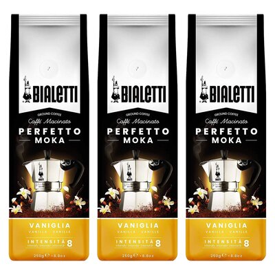 Kawa mielona BIALETTI Perfetto Moka Vanilia 3 x 0.25 kg