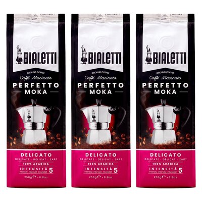 Kawa mielona BIALETTI Perfetto Moka Delicato Arabica 3 x 0.25 kg