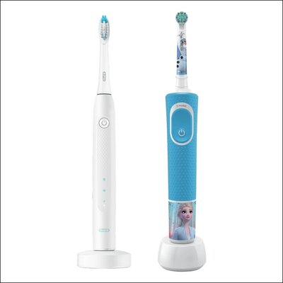 Szczoteczka soniczna ORAL-B Pulsonic Slim Clean 2000 Biały + Szczoteczka rotacyjna ORAL-B Kids 3+ Kraina Lodu