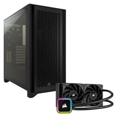 Obudowa CORSAIR 4000D Airflow + Chłodzenie wodne CORSAIR iCUE H100i RGB Elite