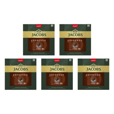 Kapsułki JACOBS Espresso Intenso 10 do ekspresu Nespresso (100 szt.)
