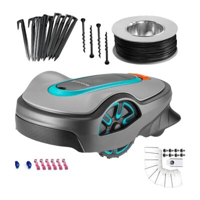 Robot koszący GARDENA Sileno Life 1250 + Nóż do robota koszącego GARDENA 4087-20 (9 szt.)