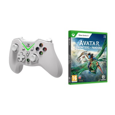 Kontroler COBRA QSP300 Jasnoszary + Avatar: Frontiers of Pandora Gra XBOX SERIES X