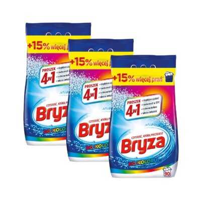 Proszek do prania BRYZA 4w1 Color 3 x 5.85 kg do kolorowych tkanin