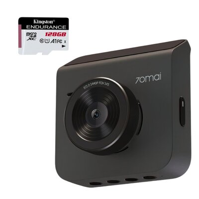 Wideorejestrator 70MAI Dash Cam A400 + Karta pamięci KINGSTON Endurance microSDXC 128GB