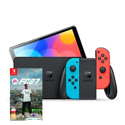 Konsola NINTENDO Switch Oled Czerwono-niebieska + EA SPORTS FC 27 Gra NINTENDO SWITCH