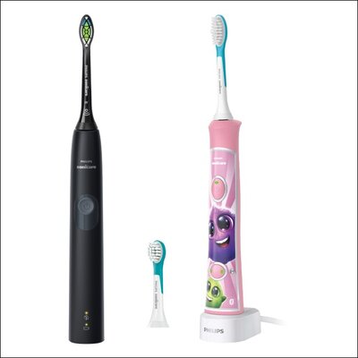 Szczoteczka soniczna PHILIPS Sonicare ProtectiveClean 4300 HX6800/44 + Szczoteczka soniczna PHILIPS Sonicare For Kids HX6352/42