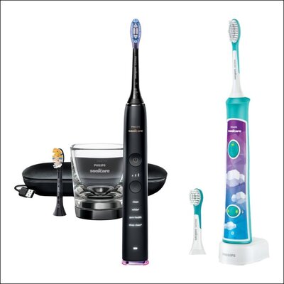 Szczoteczka soniczna PHILIPS Sonicare DiamondClean Smart 9400 HX9917/89 + Szczoteczka soniczna PHILIPS Sonicare For Kids HX6322/04