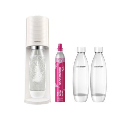 Saturator SODASTREAM Terra Biały i Nabój SODASTREAM CO2 + Butelka SODASTREAM Fuse Biały (dodatkowe 2 sztuki)
