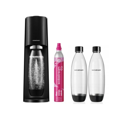Saturator SODASTREAM Terra Czarny + Butelka SODASTREAM Fuse (3 sztuki)