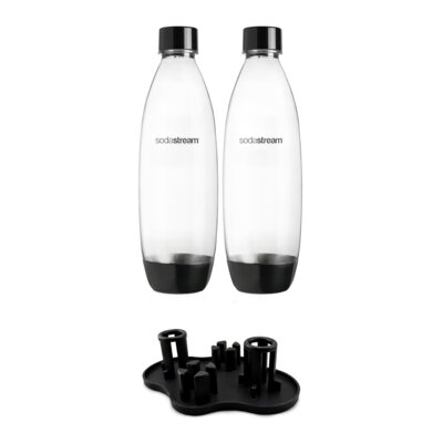 Butelka SODASTREAM Fuse Czarny (2 sztuki) + Ociekacz do butelek DAYLU STOC01 Czarny