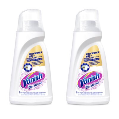 Odplamiacz do prania VANISH Oxi Action Biały 2 x 1000 ml