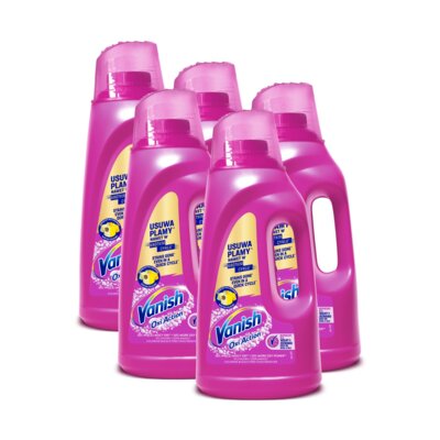 Odplamiacz do prania VANISH Oxi Action Różowy 5 x 2000 ml