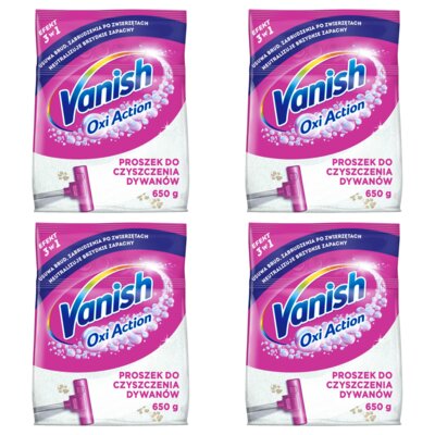 Proszek do prania dywanów VANISH Oxi Action 4 x 650 g Uniwersalny