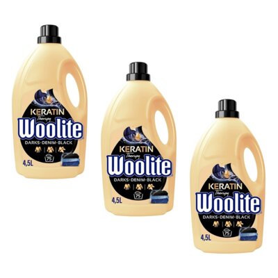 Płyn do prania WOOLITE Keratin Therapy 3 x 4500 ml do czarnych tkanin z keratyną