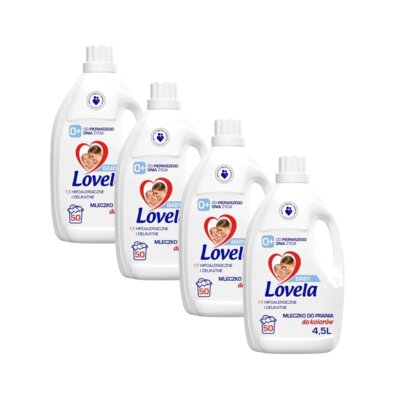 Płyn do prania LOVELA Baby 4 x 4500 ml do kolorowych tkanin hipoalergiczny dla niemowląt