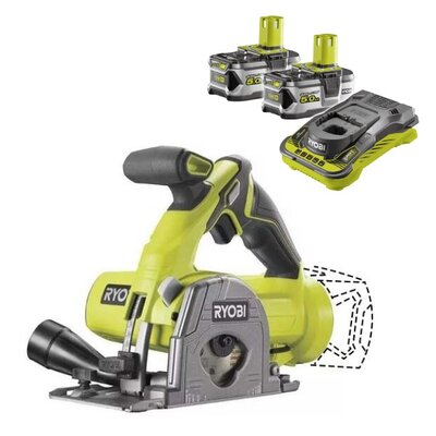 Pilarka tarczowa RYOBI R18MMS-0 + Akumulator RYOBI RC18150-250 5Ah 18V + Ładowarka