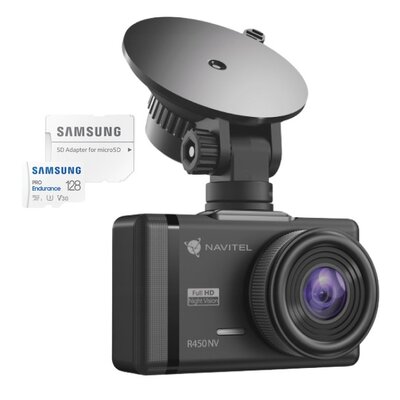 Wideorejestrator NAVITEL R450 NV + Karta pamięci SAMSUNG Pro Endurance microSDXC 128GB + Adapter