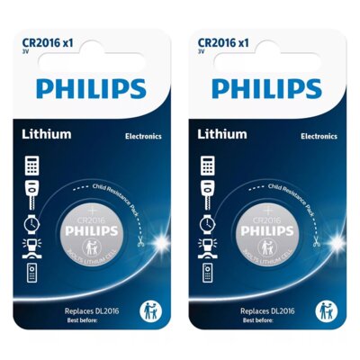 Bateria CR2016 PHILIPS (2 szt.)