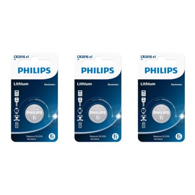 Bateria CR2016 PHILIPS (3 szt.)