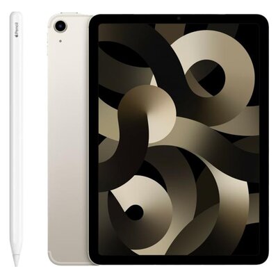 Tablet APPLE iPad Air 10.9" 5 gen. 2022 256 GB 5G Wi-Fi Księżycowa poświata + Rysik APPLE (2. gen) MU8F2ZM/A