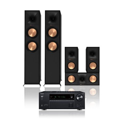 Zestaw Kina domowego ONKYO TX-NR6100B Czarny + Kolumny Głośnikowe KLIPSCH R-600F/R-50M/R-50C Czarne 7.2-kanałowy, 4K, DTS:X, BT, HDR10