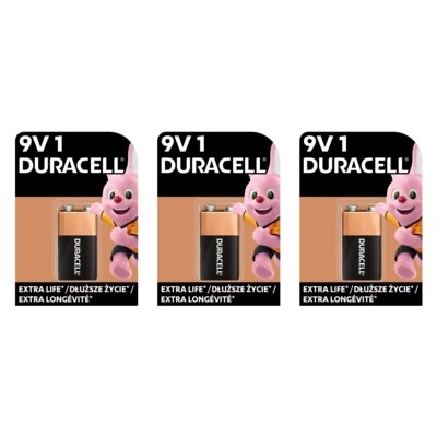 Bateria 9V DURACELL Extra Life (3 szt.)