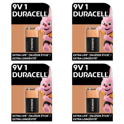 Bateria 9V DURACELL Extra Life (4 szt.)