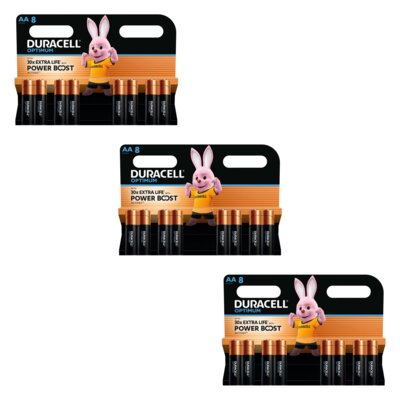 Baterie AA LR6 DURACELL Optimum (24 szt.)