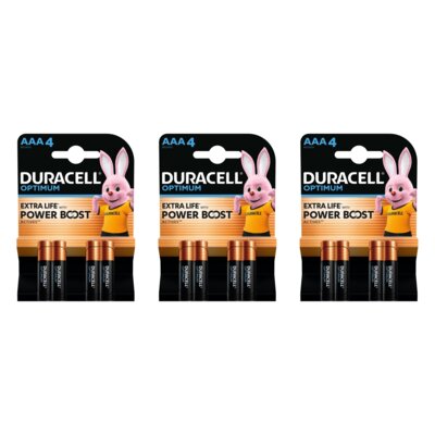 Baterie AAA LR3 DURACELL Optimum (12 szt.)