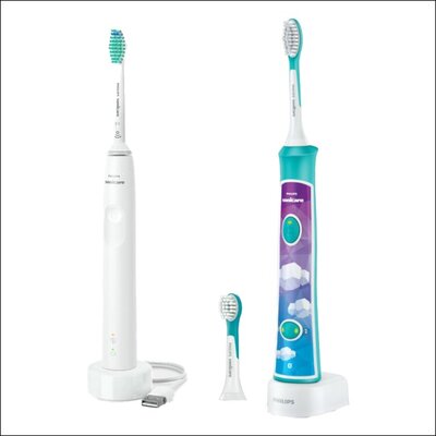 Szczoteczka soniczna PHILIPS Sonicare Series 3100 HX3671/13 + Szczoteczka soniczna PHILIPS Sonicare For Kids HX6322/04