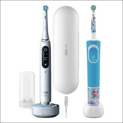 Szczoteczka magnetyczna ORAL-B iO 10 Biały + Szczoteczka rotacyjna ORAL-B Kids 3+ Kraina Lodu