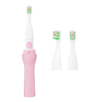 Szczoteczka soniczna VITAMMY Tooth Friends Pink Chika + Końcówka szczoteczki VITAMMY Tooth Friends Zielono-różowy (2 szt.)