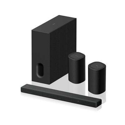 Soundbar SONY HT-A3000 Czarny 3.1-kanałowy, Dolby Atmos, DTS:X, HDMI eARC, BT, AirPlay2, 360 Spatial Sound Mapping + Subwoofer SONY SA-SW7 Czarny + Kolumny głośnikowe SONY SA-RS8 Czarny (2 szt.)