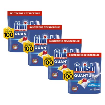 Kapsułki do zmywarek FINISH Powerball Quantum All in 1 Lemon - 400 szt.