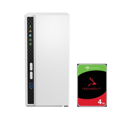 Serwer plików QNAP TS-233 2GB RAM + Dysk SEAGATE IronWolf 4TB HDD