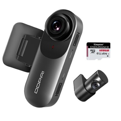 Wideorejestrator DDPAI Mola N3 Pro Czarny + Karta pamięci KINGSTON Endurance microSDXC 128GB