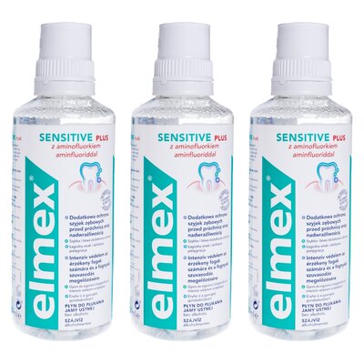 Płyn do płukania jamy ustnej ELMEX Sensitive Plus 3 x 400 ml